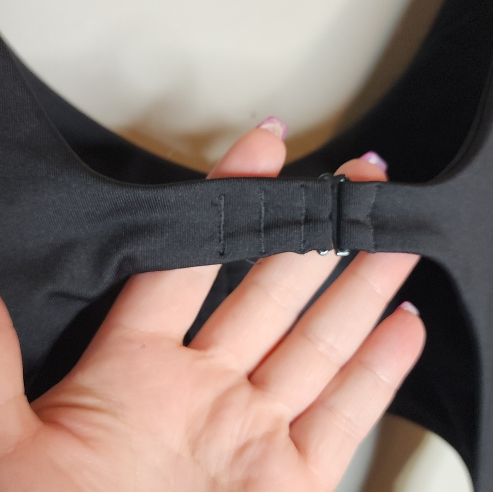 PINK Victoria's Secret Ruched Front Cutout One Piece‎ Swimsuit Black XL New - Picture 6 of 15